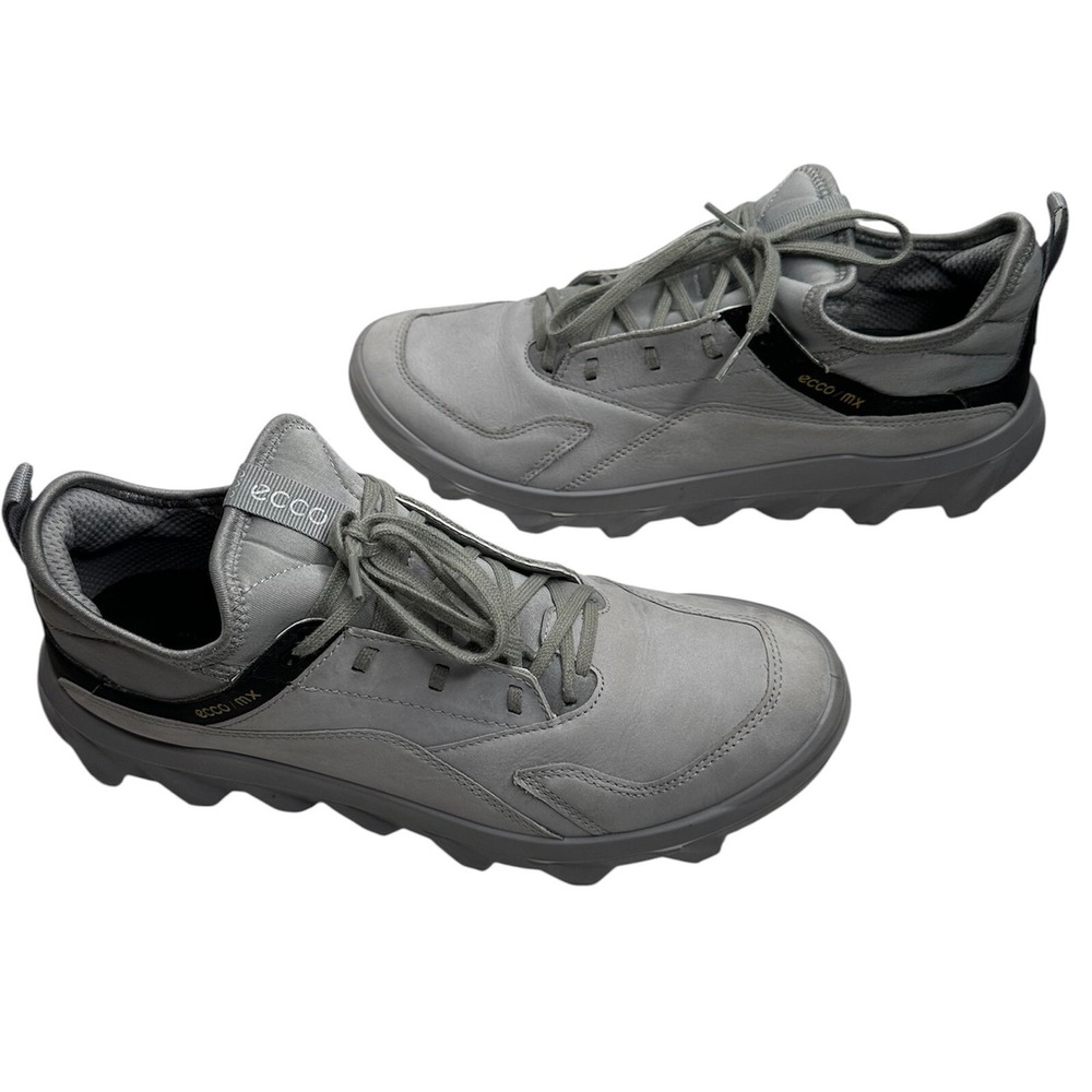 ECCO MX Low Steel Grey Leather‎ Textile Sneakers 820183-01177 EU 41 US 10-10.5